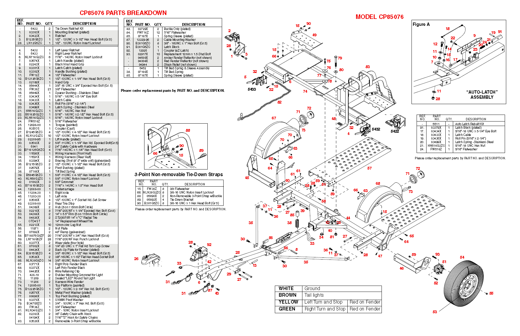 Torsion Axle Tow Dolly | Croft Trailer Supply | Spec Sheet ... master tow dolly wiring diagram 