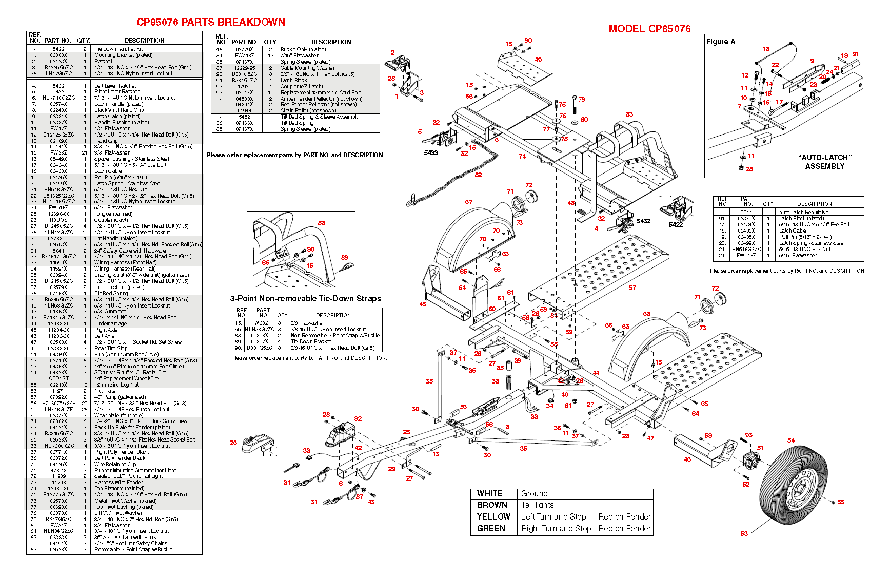 Torsion Axle Tow Dolly | Croft Trailer Supply | Spec Sheet | Detailed